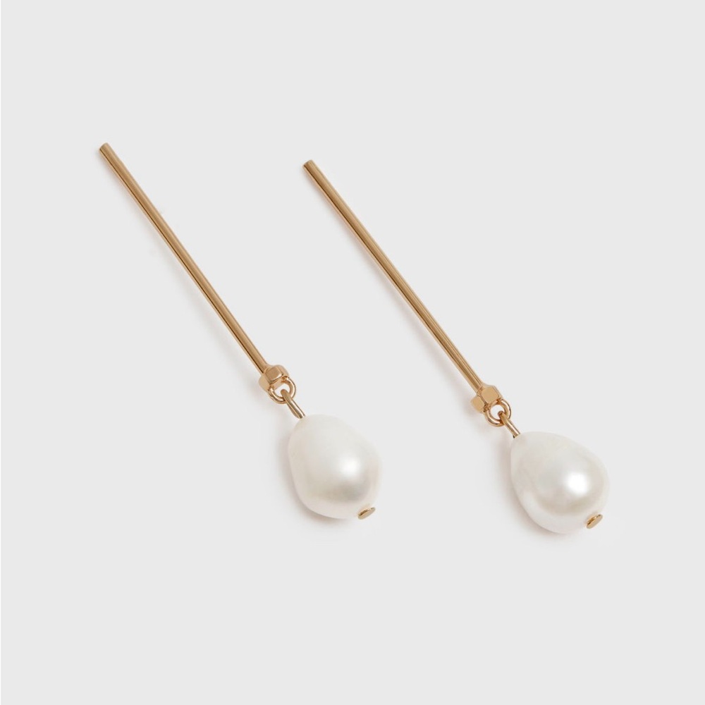 ALLSAINTS Pearldrop Gold-Tone Fresh Water Pearl Drop Earrings
